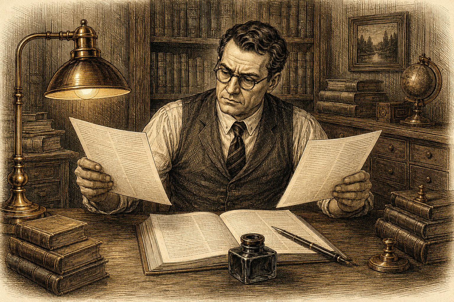 Editorial illustration accompanying the lead story